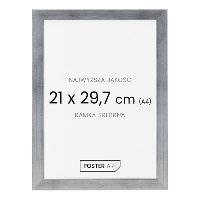 Ramka srebrna 21x29,7 (A4) cm